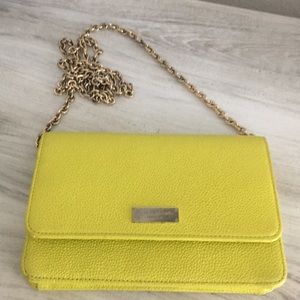 Neon green cross body bag